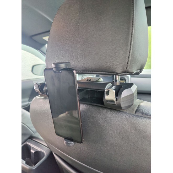 Автодержатель для телефона 2 в 1 на подголовник с крючком Phone holder