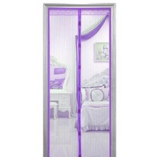 Антимоскитная сетка на дверь на магнитах Magic Mesh фиолетовая 