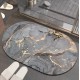 Супервпитывающий Диатомитовый Коврик для ванной  3D Мрамор 50х80см овал