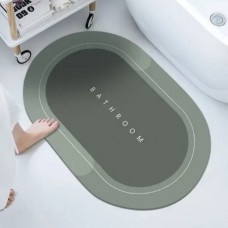 Инновационный Супервпитывающий Диатомитовый Коврик для ванной 50*80см овальный зелений
