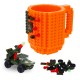 Кружка лего - чашка конструктор в стиле LEGO 350 мл оранжевая