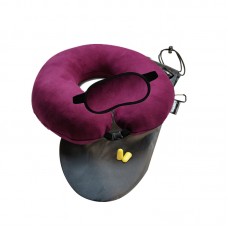 Набор Premium подушка Coverbag для путешествий бордо маска для сна