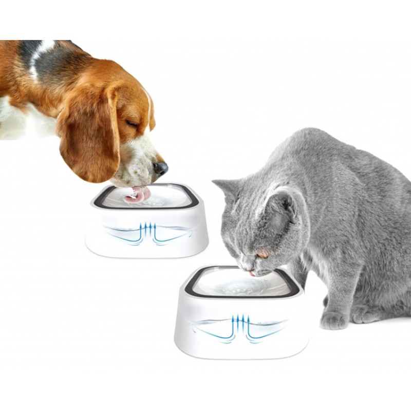 Миска непроливайка с плавающим диском Поилка антипроливайка для собак и ...