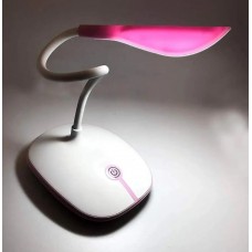 Настольная лампа с аккумулятором 1200 мАч, от USB, JX-880, Розовая  Светодиодный светильник с гибкой ножкой