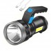 Ручной фонарь 2в1 аккумуляторный X501 4 LED+COB, с USB / Переносной фонарик с боковой лампой