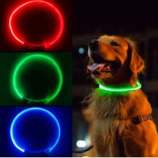 Светящийся ошейник USB  для собак / Ошейники с подсветкой 35 см