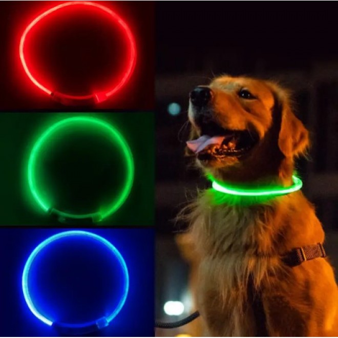 Нашийник USB для собак, що світиться / Нашийники з підсвічуванням 70 см