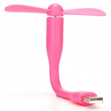 Портативный гибкий USB мини-вентилятор для ноутбука розовый