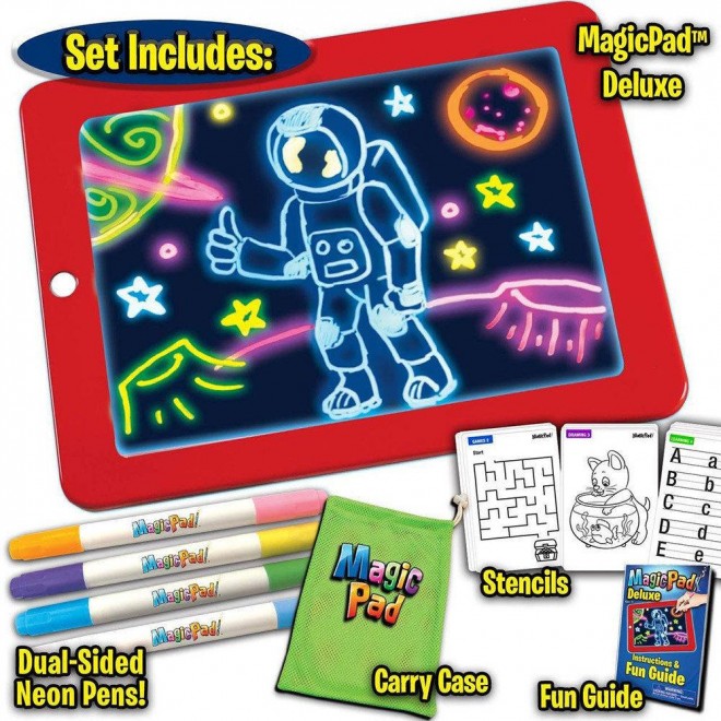 Светодиодный планшет для рисования MAGIC SKETCHPAD. Творческий набор для создания светящихся рисунков.