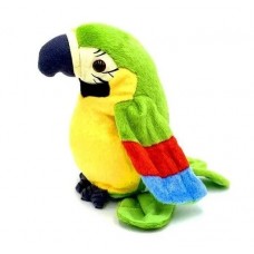 Говорящий попугай Parrot Talking плюшевая игрушка, интерактивный попугайчик зеленый