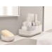 Подставка для принадлежностей EasyStore Bathroom caddy Grey, 5 отсеков, 45х12х12см, Цвет белый с серым дном 