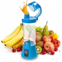 Фитнес-блендер Smart Juice Cup Fruits, портативный миксер, шейкер с USB синий