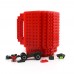 Кружка лего - чашка конструктор в стиле LEGO 350 мл красная