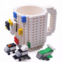Кружка лего - чашка конструктор в стиле LEGO 350 мл  белая