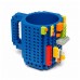 Кружка лего - чашка конструктор в стиле LEGO 350 мл синяя