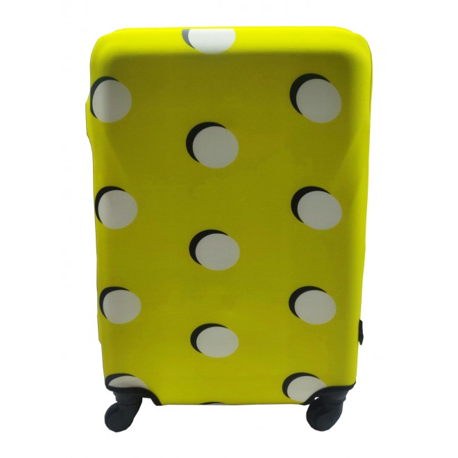 Чехол для чемодана Coverbag неопрен M пузыри желтые
