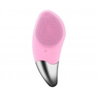 Электрическая силиконовая щетка-массажер для лица Sonic Facial Brush Розовая 