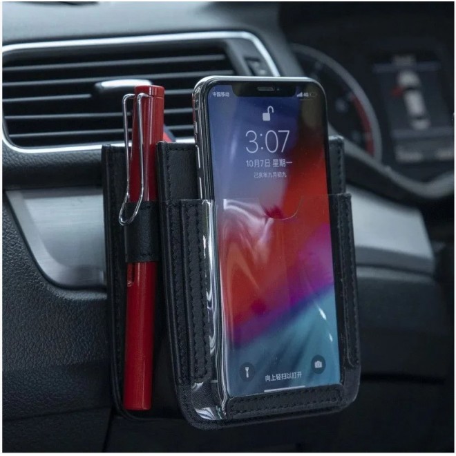 Органайзер для авто Outlet storage bag | Компактный автомобильный органайзер | Держатель телефона в машину