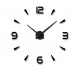 Большие настенные часы 3D DIY Clock с арабскими цифрами черные