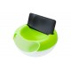 Миска для семечек с подставкой для телефона зелено-белая