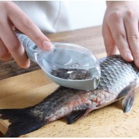 Скребок для чистки рыбы, рыбочистка ручная с контейнером Fishman
