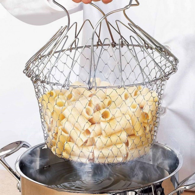 Складная решетка - дуршлаг Magic Kitchen Chef Basket