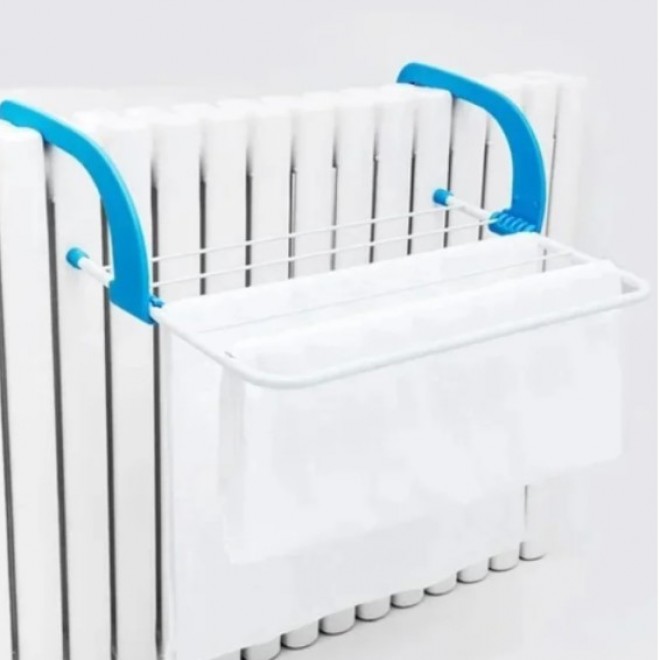 Съемная  подвесная сушилка на батарею  для одежды Fold Clothes Shelf зеленая