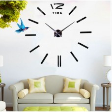  Великі настінні годинники 3D DIY Clock римські чорні