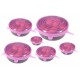 Набор силиконовых крышек Super Stretch Silicon Lids крышки из 6ти штук розовый