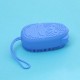 Двухсторонняя силиконовая мочалка для тела Bath Brush  с губкой голубая