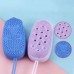 Двухсторонняя силиконовая мочалка для тела Bath Brush с губкой фиолетовая