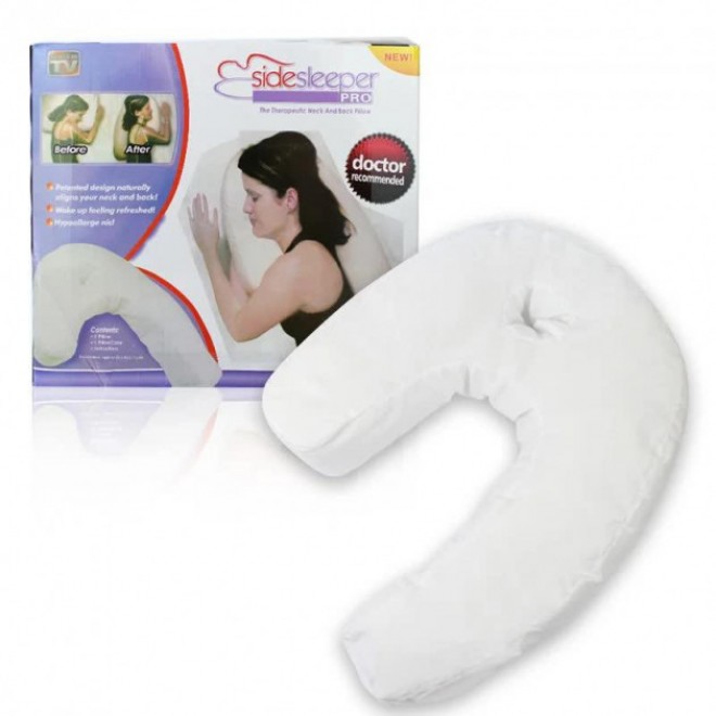 Эргономичная ортопедическая подушка для сна Side Sleeper Pro с отверстие для уха (Сайд Слипер Про)
