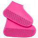 Силіконові чохли бахили для взуття від дощу та бруду розмір M 37-41 рожеві