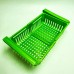 Раздвижной пластиковый контейнер для хранения продуктов в холодильнике Storage rack зеленый