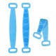 Двухсторонняя силиконовая мочалка-массажер для тела Silica Gel Bath Brush голубая