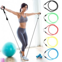 Набор трубчатых эспандеров для фитнеса и упражнений 5 жгутов NEW Power Resistance Band. 