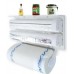 Кухонный тройной держатель  TRIPLE PAPER DISPENSER 3 в 1 для бумажных полотенец, пищевой пленки и фольги
