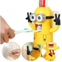 Детский дозатор зубной пасты с подставкой для зубных щеток  "МИНЬОН"  