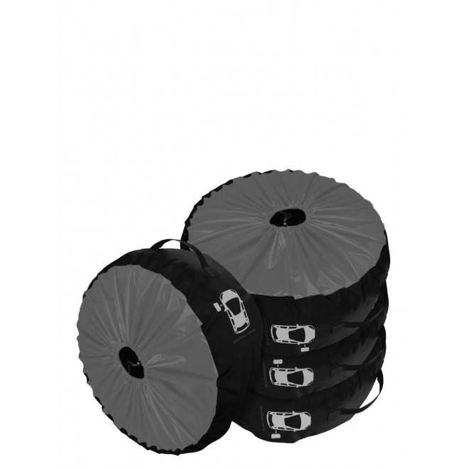 Комплект чехлов для колес Coverbag Premium S серый 4шт.