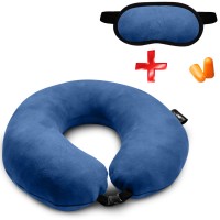 Подушка Coverbag для путешествий электрик  маска для сна