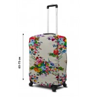 Чехол для чемодана Coverbag неопрен  L цветы