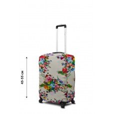 Чехол для чемодана Coverbag неопрен  S  цветы