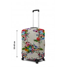 Чехол для чемодана Coverbag  неопрен  M цветы