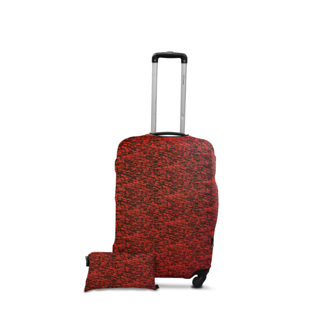 Чохол для валізи Coverbag дайвінг S червоний меланж
