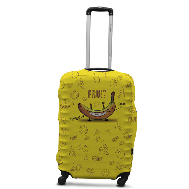 Чехол для чемодана Coverbag банан L принт 0424