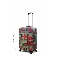 Чехол для чемодана Coverbag неопрен  S  Лондон коллаж