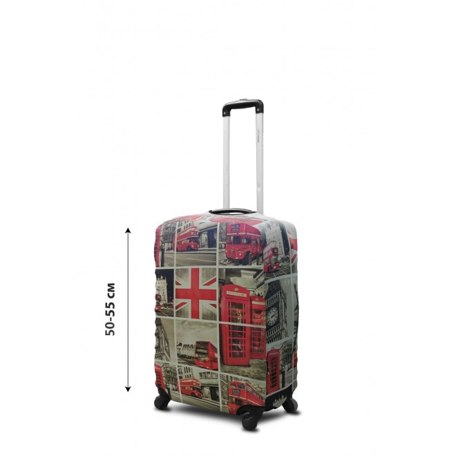 Чехол для чемодана Coverbag неопрен  S  Лондон коллаж