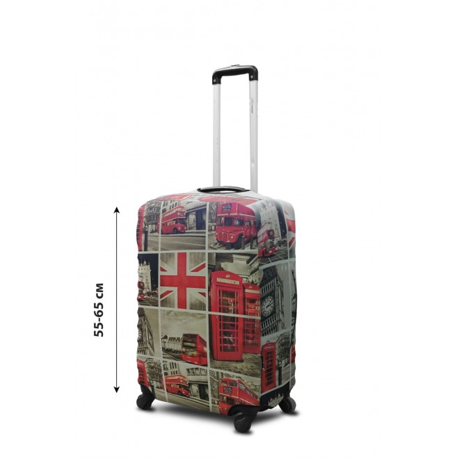 Чехол для чемодана Coverbag  неопрен  M  Лондон коллаж