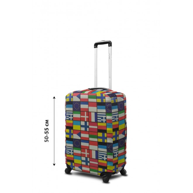 Чехол для чемодана Coverbag неопрен  S  Флаги мира