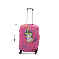 Чехол для чемодана Coverbag единорог M принт 0428 Чехол для чемодана Coverbag единорог M принт 0428